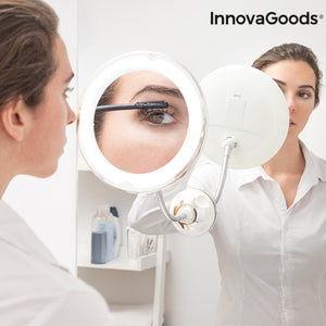 Miroir grossissant à LED avec bras flexible et ventouse Mizoom InnovaGoods IG814786 (Reconditionné B)