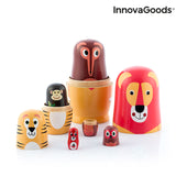 Poupée russe en bois avec figurines d'animaux Funimals InnovaGoods ‎IG815363 (Reconditionné A)