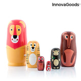 Poupée russe en bois avec figurines d'animaux Funimals InnovaGoods ‎IG815363 (Reconditionné A)