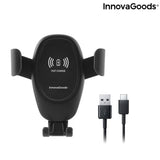 Support pour téléphone portable avec chargeur de voiture sans fil InnovaGoods V0103067 (Reconditionné A)