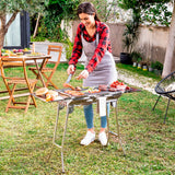 Barbecue au Charbon de Bois Pliable en Acier Inoxydable ExelQ InnovaGoods Acier inoxydable (Reconditionné C)