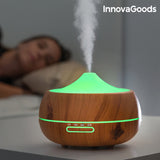 Humidificateur à Diffuseur d'Arômes avec LED Multicolore InnovaGoods IG812706 Bois (Reconditionné B)