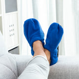 Chaussons Chauffants Micro-ondes InnovaGoods Bleu (Reconditionné A)