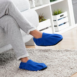 Chaussons Chauffants Micro-ondes InnovaGoods Bleu (Reconditionné A)