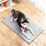 Lit Portable Imperméable pour Animaux de Compagnie Huismat InnovaGoods Blanc Gris (Reconditionné A+)