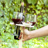 Table à Vin Pliante et Portable pour l'Extérieur Winnek InnovaGoods WINNEK Bois (Reconditionné B)