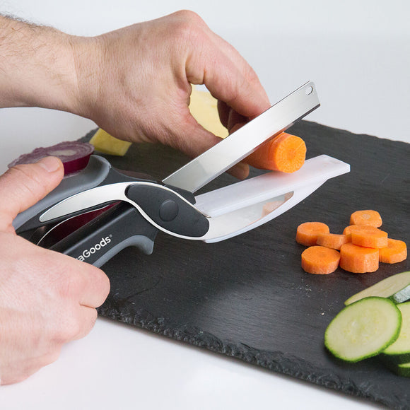 Couteau-Ciseau avec Mini Planche à Découper Intégrée Scible InnovaGoods Acier inoxydable (Reconditionné A)